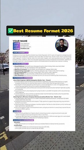 Best Resume Format 2026, Share it #resume #job
