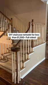 3.1K views · 11 reactions | One project- one video! Here's the full staircase remodel for our forever home! #DIY #staircasemakeover #doityourself | Nik and Liv DIY | Facebook