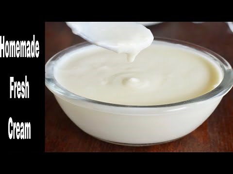 Homemade Fresh cream | How to make Cream at home | Fresh cream Recipe