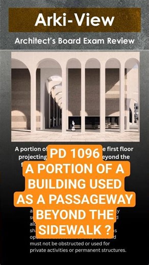PD 1096: A Structure Projecting Over the Sidewalk Is Called What? 🤔 | ARKI-View