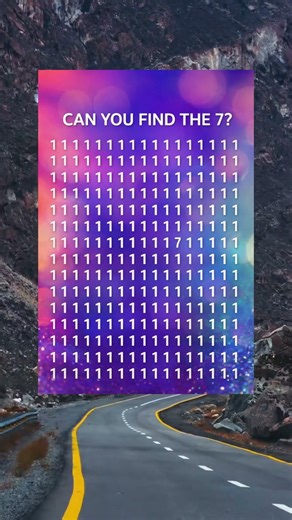 Find the Hidden 7 Among the 1s 👀