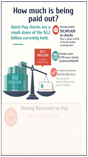 Maryland is holding $3.2 billion in unclaimed property, yet Quick Pay has returned less than 1% of that total since December. Mailing checks is a start—but Marylanders deserve a Comptroller who will work aggressively to reunite taxpayers with every dollar that belongs to them. It’s your money. You should not have to fight to get it back. Read more: https://www.wmar2news.com/matterformallory/more-money-up-for-grabs-marylands-unclaimed-property-climbs-to-3-2-billion#google_vignette #MarylandDeserv