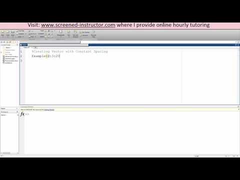 MATLAB- Creating Vector with Constant Spacing