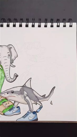 Coloring Brainrots with Ohuhu Markers #art #artoftheday #drawing #brainrot #fanart