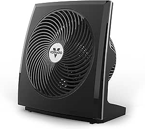 Vornado 673T Whole Room Air Circulator Fan, 3 Speed Settings, 90 Degree Pivoting Head, Deep Pitched Blades, Vortex Action Technology, Black Electric Fan for Bedroom, Office, Home