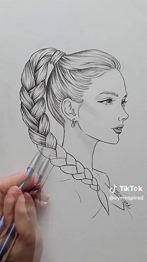 How to draw hair ✏️ #art #artwork #drawing #satisfying #skech