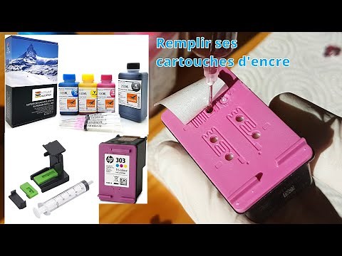 How to refill an HP 303 printer cartridge #hp #printer 🌈