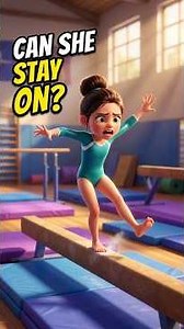 The Girl Who Finally Crossed the Balance Beam | 60-Second 3D Animated Short Film About Practice
