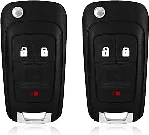 2 Keylessbest Replacement for 2016 2017 2018 2019 GMC Terrain Buick Encore Chevrolet Equinox Impala Sonic Spark Key Fob Remote Control OHT01060512 3 Buttons 315MHz