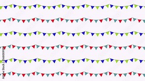 Colorful Birthday Background Seamless Looping Stock Video