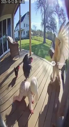 Brave Rooster Saves Baby from Hawk Attack | Real Backyard Footage