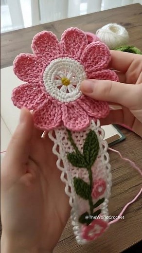 Easy Crochet Flower Bookmark Pattern