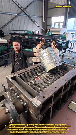 ​Massive Metal Shredder: Heavy Duty Machine Crushes Large Iron Cans In Seconds