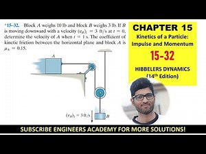 15-32 Kinetics of Particle: Impulse and Momentum (Chapter 15: Hibbeler Dynamics) Engineers Academy