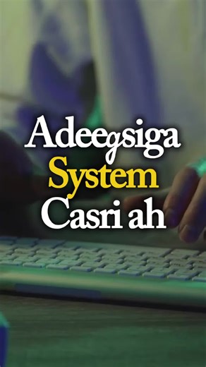 Adeegso Technology Casri ah. #management #system #fyp #somali #business