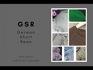 Short rows shaping - German Short Rows - GSR