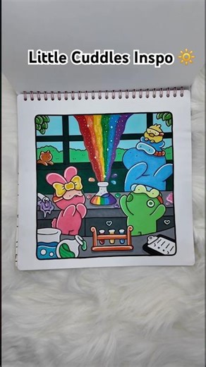 This Rainbow Coloring Page Turned Out SO Cute 🌈🧪 @cocowyocoloring