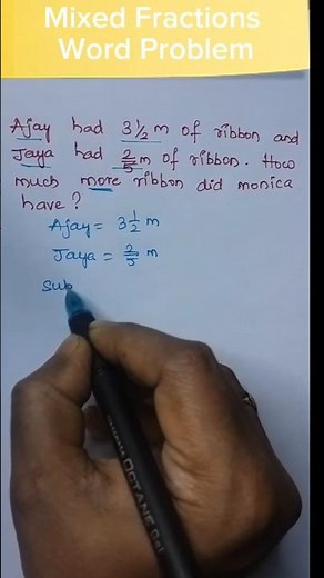 Subtracting Fractions with Mixed Numbers | Easy Math Trick #maths #fractions #subtract