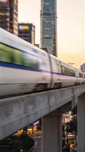 CHINESE BULLET TRAIN: The Definition of a Satisfying 'Whoosh' 🚄 #shorts #shortsfeed