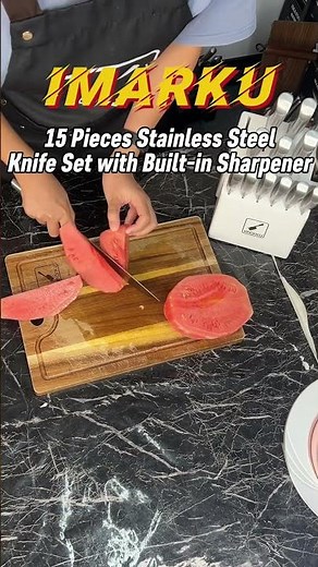 Effortless & Satisfying Watermelon Cutting | Imarku Knife Set Review