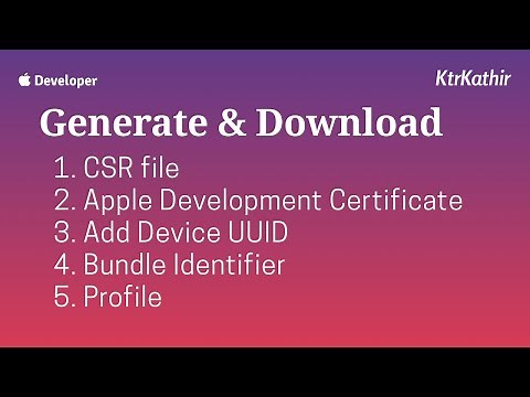 Create iOS Development Certificate, Bundle Identifier, Add Device, Provisioning Profile | KtrKathir