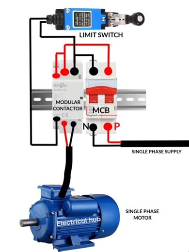 Limit switch connection with contactor connection animation explained wiring #electrical #wiring