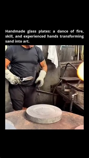Remarkable Facts on Instagram: "Follow @remarkable.facts if you want to get smarter every day. -------------- The creation of artisanal glass plates is a captivating display of material science and skilled craftsmanship, transforming raw elements into functional art. This intricate process begins with silica, which is subjected to extreme thermal energy in furnaces reaching approximately 1500 degrees Celsius, initiating its phase transition into a molten state. This high-temperature fusion is an