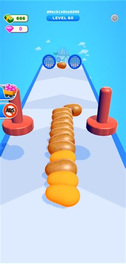 🍟खेल potato Rush Stage-60 Android Game strategy video #shorts #gameplay #खेल @marblerun-asmr