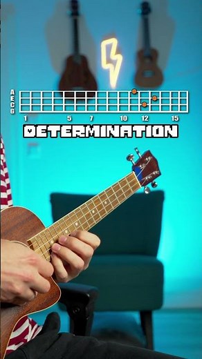 Undertale DETERMINATION Ukulele Tutorial