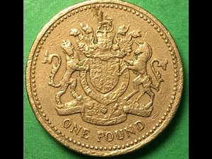 UK 1 Pound 1983 England Coat of Arms