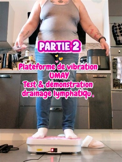 📌 Plateforme de vibration UMAY @Umay FR – Test & démonstration drainage lymphatique | Partie 2 ☺ Après l’unboxing, je vous montre enfin la plateforme de vibration UMAY en action Dans cette deuxième partie, je vous explique comment elle fonctionne, les différents programmes, les niveaux d’intensité et l’utilisation de la télécommande. 👍🏻 La plateforme est simple à prendre en main, stable, et supporte jusqu’à 150 kg. 👍🏻 On sent rapidement les vibrations travailler, ce qui aide à la circulatio