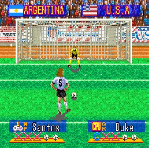 International Superstar Soccer Deluxe | SNES | Argentina vs United States | Penalty Shootout #retrogaming #retrogames #retrogame | GameplayGaming