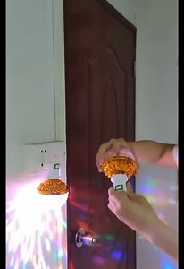 Colorful Rotating Magic Ball Light, 2-Pack Magic Light Bulb with Sockets, Plug in Disco Ball Light Bulb for Home Room Dance Parties