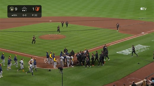 2.1M views · 10K reactions | Benches cleared in Brewers-Orioles game. | MLB | Facebook