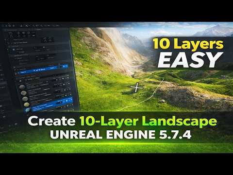 Create Realistic Landscape with 10 Layers in UE5.7.4 (Step-by-Step)