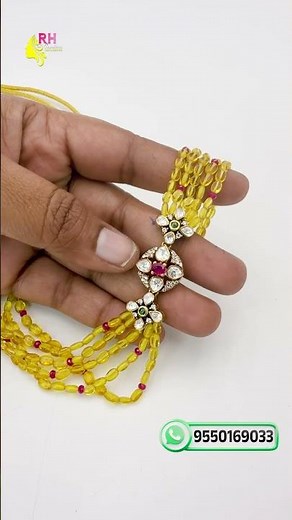 Karmanghat Client Order | Yellow Sapphire Choker with Silver Pendant | Custom Necklace Design