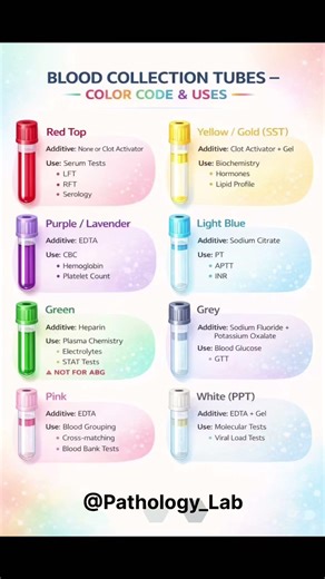 Blood collection tubes colour code & uses blood test 🩸 #madical #shortvideo #youtubeuploader