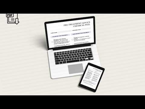 Chemical Peel Pre-Treatment Advice Form | Digital Form Demo (iPad + Editable PDF Fields)