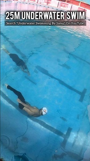 25m Underwater Swimming (No Breathe) 🏊🏻 #swimming #swimmingtips #underwater #swim