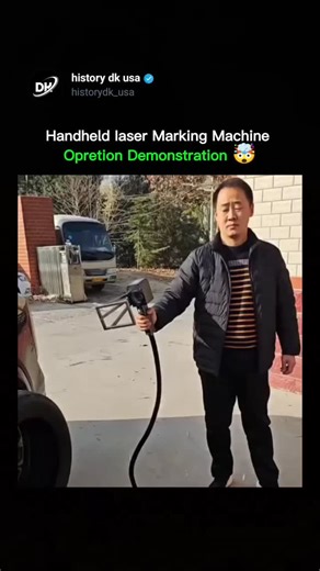 history dk usa | A cinematic close-up of a handheld laser marking machine in operation. The operator slowly moves the device over a metal surface, while a... | Instagram