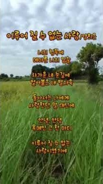 "이루어 질 수 없는 사랑/양희은" #이루어질수없는사랑 #양희은 #양희은노래 #7080노래 #7080가요 #포크송 #추억의노래 #이별노래 #사랑노래 #그리움 #인생노래 #옛날노래