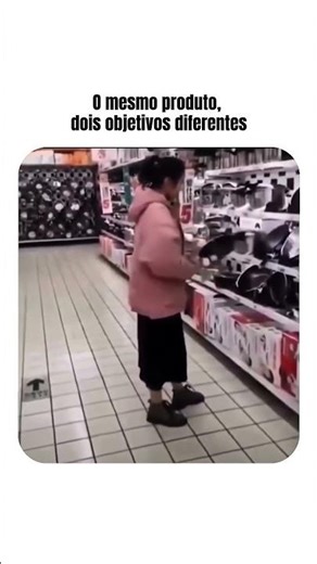 O mesmo produto, dois objetivos diferentes