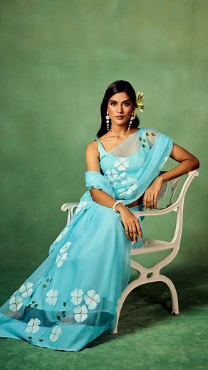 14K views · 3.7K reactions | How we create magic 彩 Shop our collection now at www.meghstudio.com For international orders, get in touch with us on WhatsApp at +91 79763 85697. . . . . . . . . . . . . #handpainting #handpaintedsaree #handpaintedlehenga #handmadesarees #handmadelehenga | meghstudio | Facebook