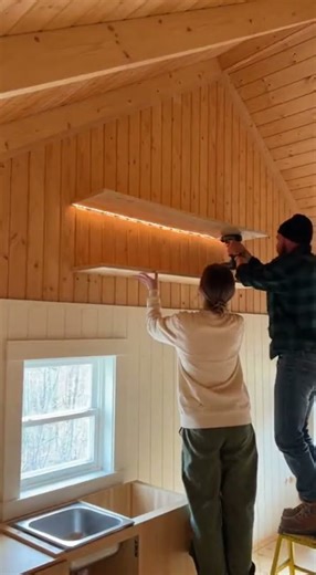 From Bare Camp Cabin to Cozy Wooden Mini Kitchen & Lounge ✨☕