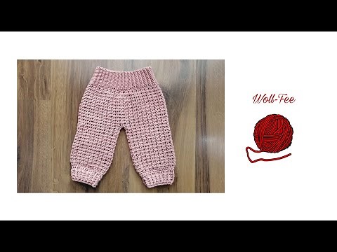Baby summer trousers size 62/68, step by step instructions, see info box + video for other sizes