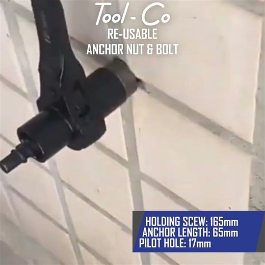Tool-Co Reusable Anchor Nut & Bolt (GAD019)