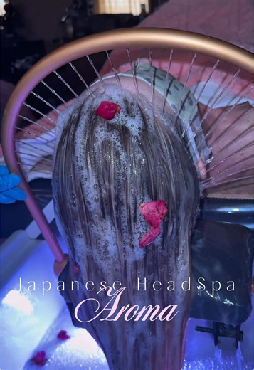 ASMR TREAT YOURSELF with Aroma Head Spa 🌊🧖🏻‍♀️ #asmr #beautybar #spadmv #headmassage #japaneseheadspa