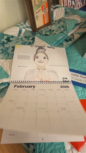 Our favorite part of our live auction is auctioning off a project from each classroom at Little Flower School. Check out this calendar made by the 1st grade! Live Auction starts at 7pm! | Little Flower Catholic School