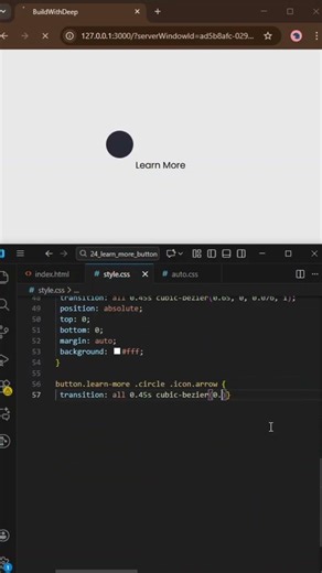 Classic Hover Button Effect ✨ | HTML CSS UI #Shorts