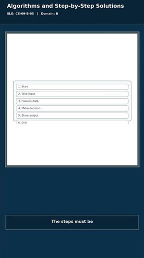 Algorithms and Step-by-Step Solutions | Grade 9 CS #shorts